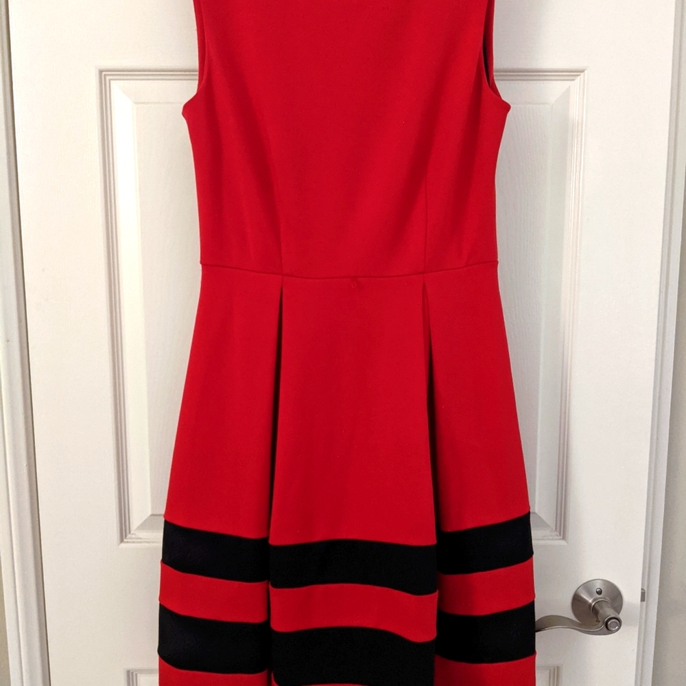 Red Calvin Klein Midi Dress